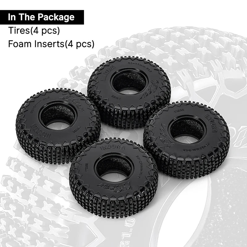 INJORA 1.0" XHX Pin Tires (4) (60*20mm)