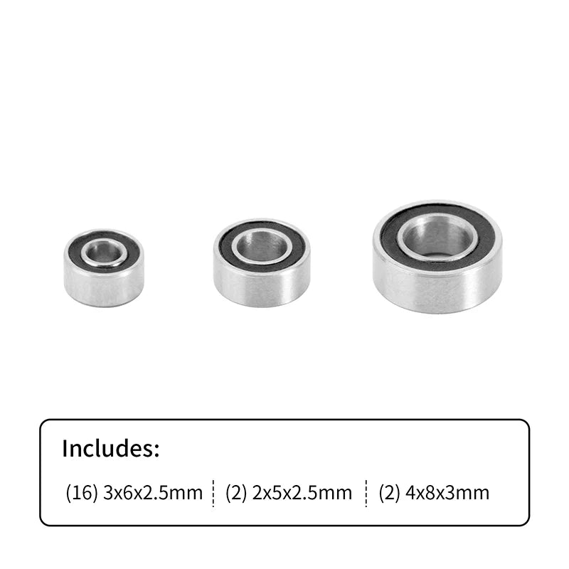 INJORA Sealed Steel Bearing Kit (20 pcs) for 1/24 Axial SCX24