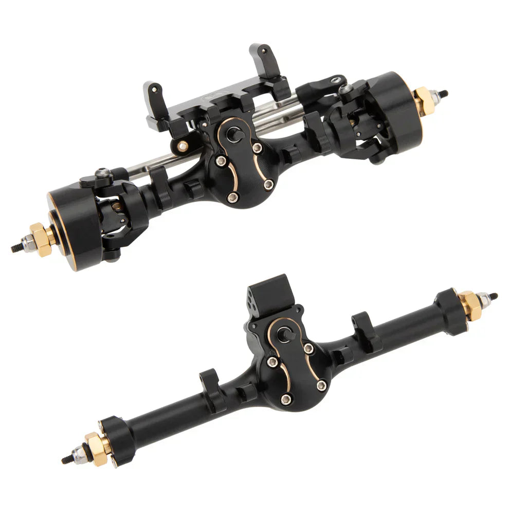MEUS Racing SCX24 Metal V2 Isokinetic Front Rear Axles +5MM Isokinetic 3-Section CVD With 52° Steering Angle For 1/24 SCX24