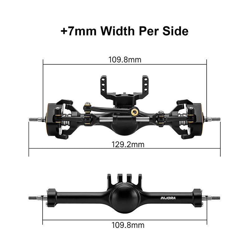 INJORA +7mm Planet Axles With Double Joint Shafts For 1/18 TRX4M