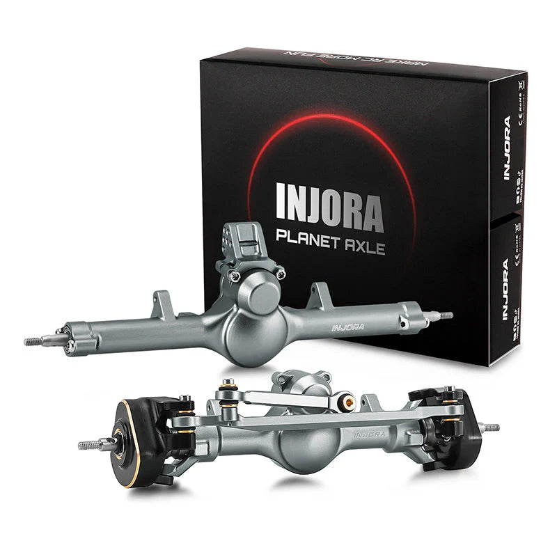 INJORA +4mm Planet Axles With Double Joint Shafts & Brass Steering Knuckles For 1/24 Axial SCX24