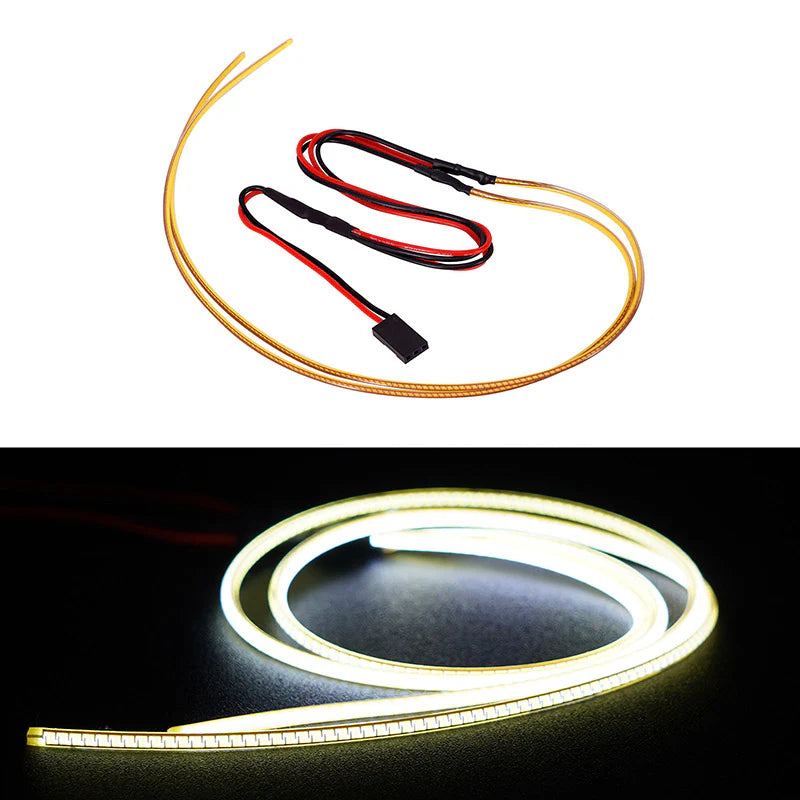 INJORA Flexible Cuttable LED Strip Lights for 1/24 1/18 RC Cars (Red, Yellow, Blue)