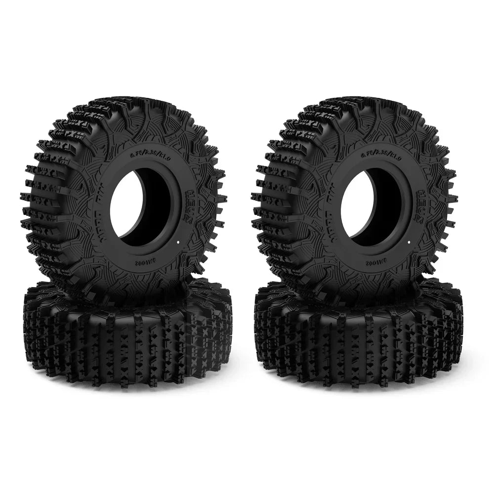 MEUS Racing 1.0-Inch RC Rubber Tire Set MS6 RC Tire For 1/18 TRX4M 1/24 SCX24 FCX24 AX24 - Mpro Pin M1002