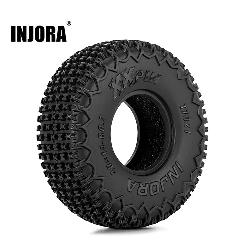 INJORA 0.7" 40*14mm XHX Pin Tires For 1/30 SCX30 (T7021) (4)
