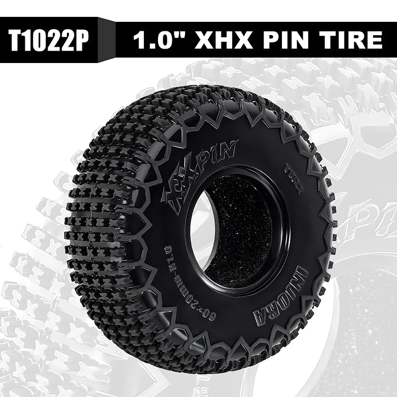 INJORA 1.0" XHX Pin Tires (4) (60*20mm)