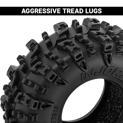 INJORA 0.7" 36*14mm Swamp Claw Tires For 1/30 SCX30 (T7019) (4)