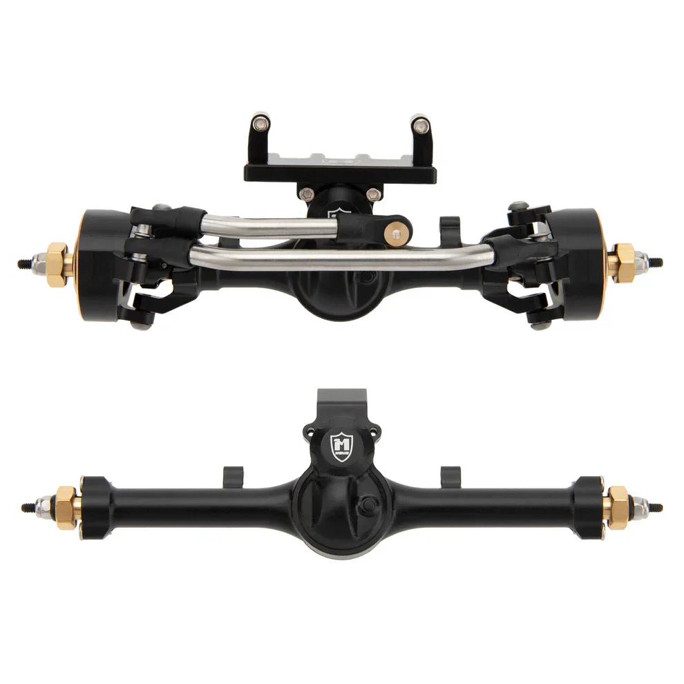 MEUS Racing SCX24 Metal V2 Isokinetic Front Rear Axles +5MM Isokinetic 3-Section CVD With 52° Steering Angle For 1/24 SCX24