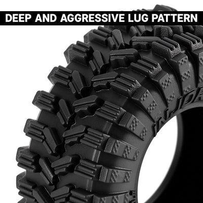 INJORA 0.7" 35*14mm King Trekker Tires For 1/30 SCX30 (T7014) (4)