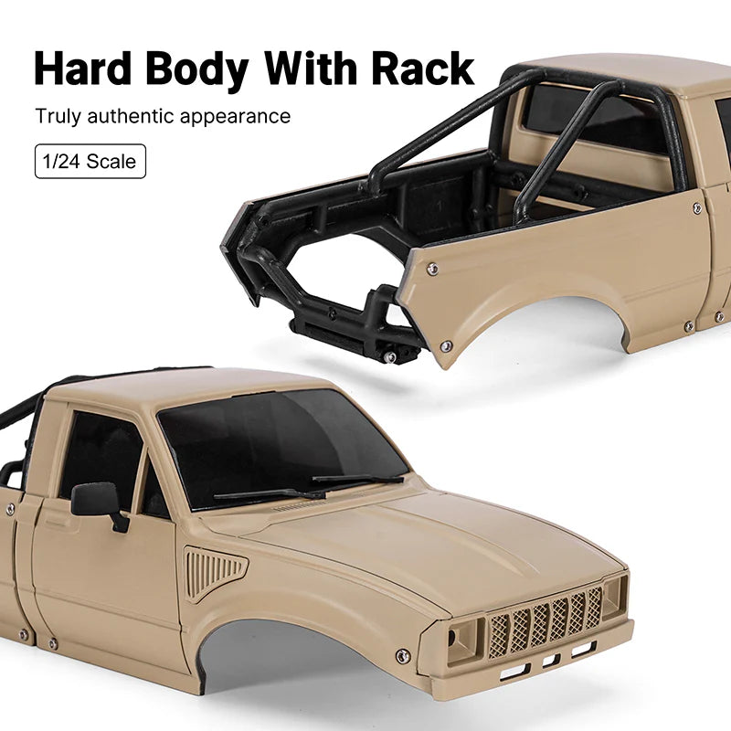 INJORA IR60-24 Pickup Hard Body For 1/24 SCX24 C10 JLU Bronco Base Camp