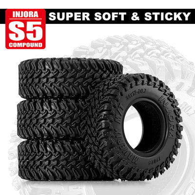 INJORA 0.7" 34*12mm MAVERIX M/T Tires For 1/30 SCX30 (T7025) (4)