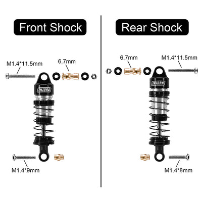 INJORA 4PCS Aluminum Oil Shocks For Losi Micro-B Micro-T