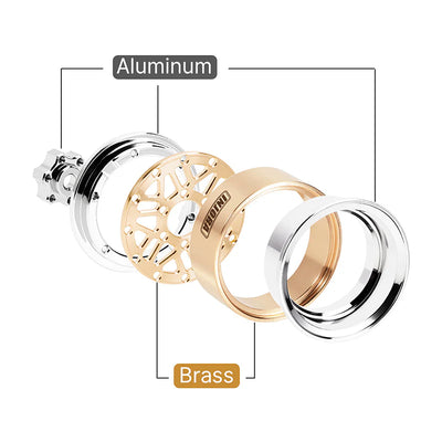 INJORA 1.0" ModuWheel Brass & Aluminum Beadlock Wheels for 1/18 1/24 RC Crawlers