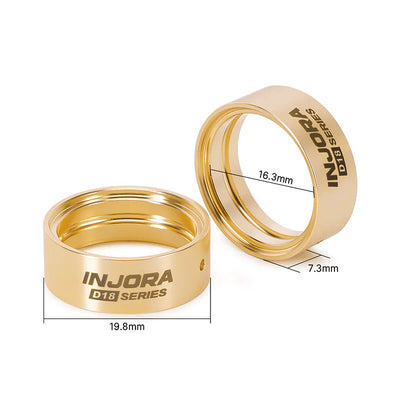INJORA Brass Inner Clamp Rings For INJORA 0.7" D18 Wheels