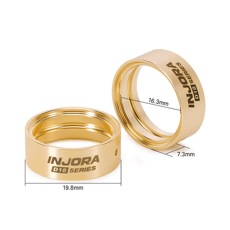 INJORA Brass Inner Clamp Rings For INJORA 0.7" D18 Wheels