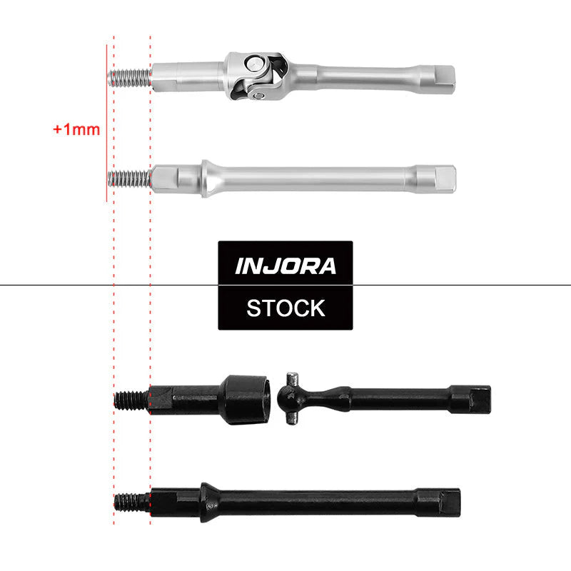 INJORA Stainless Steel Axle Shafts For 1/30