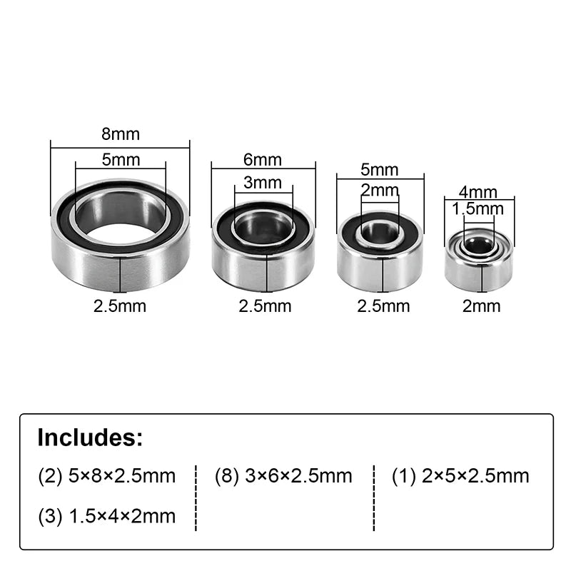 INJORA Bearing Kit For Losi Micro-B Micro-T (14)