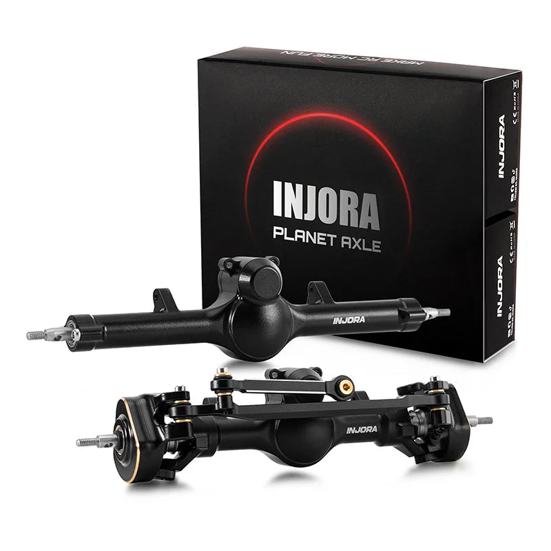 INJORA +4mm Planet Axles With Double Joint Shafts & Brass Steering Knuckles For 1/24 Axial SCX24