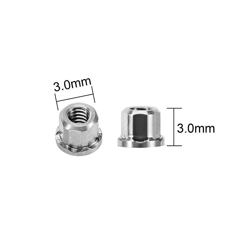 INJORA M2 Stainless Steel Nuts For 1/30 SCX30