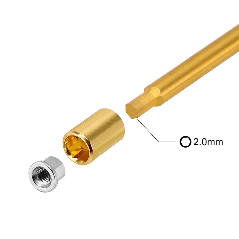 INJORA M2 Stainless Steel Nuts For 1/30 SCX30