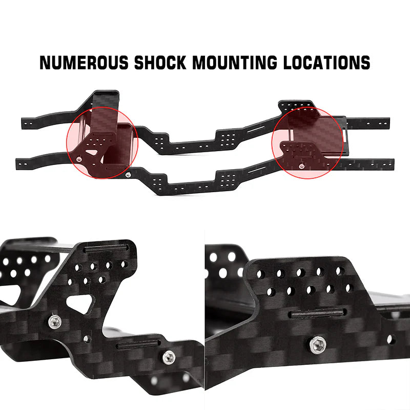 INJORA LCG Carbon Fiber Chassis Kit for 1/24 SCX24