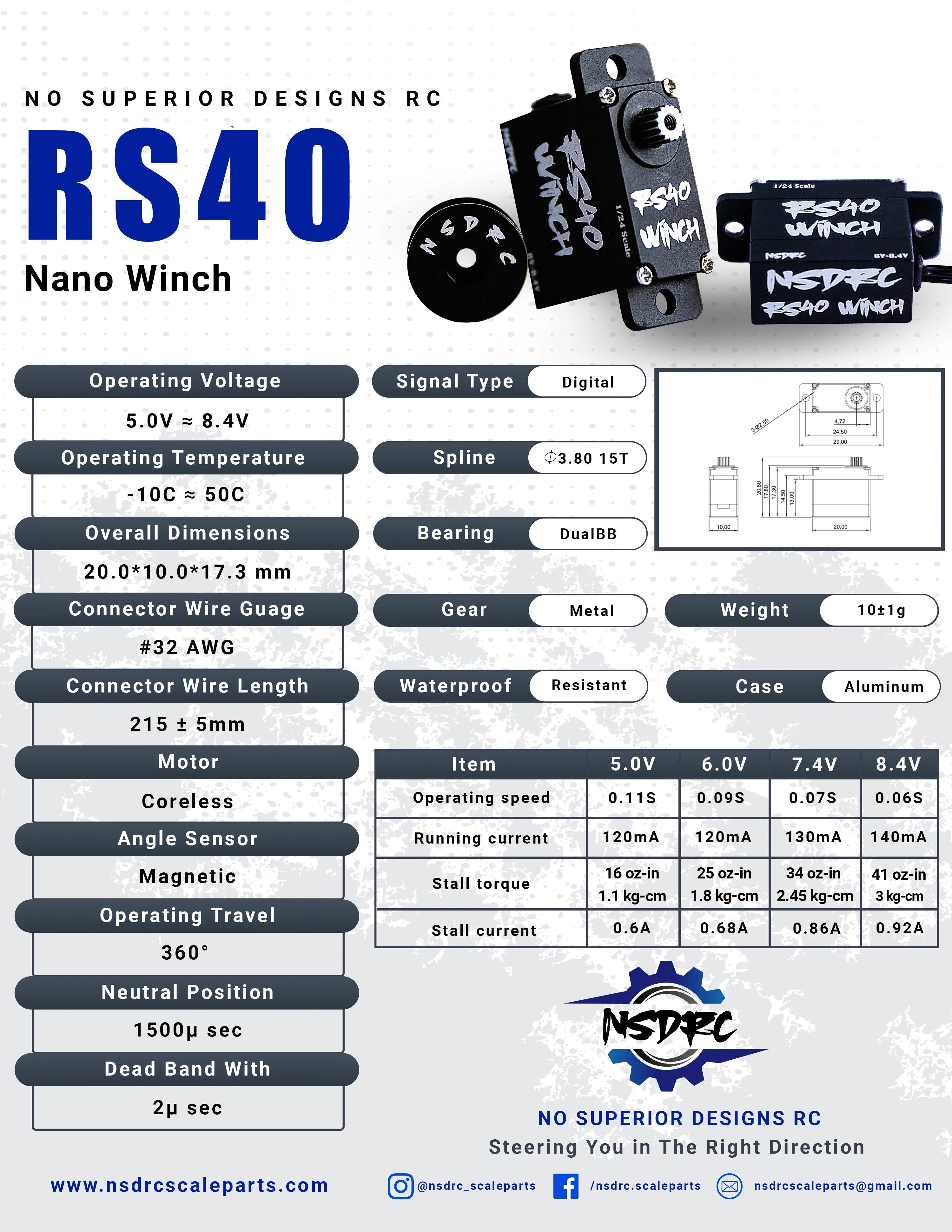 NSDRC RS40 Nano Winch