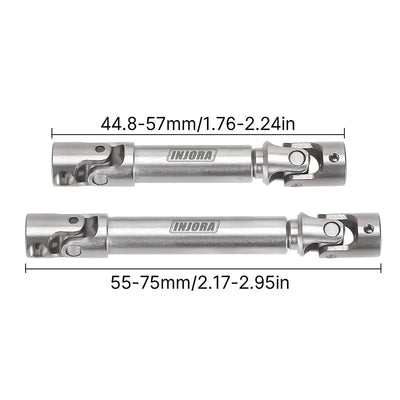 INJORA Steel Front Rear Center Drive Shafts For SCX24 C10 JLU Bronco Base Camp 4Runner