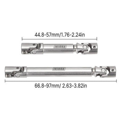 INJORA Steel Front Rear Center Drive Shafts For Axial SCX24 Gladiator Power Wagon